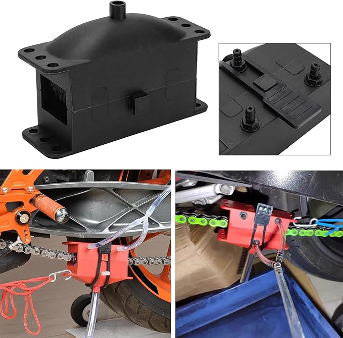 Universal Motorcycle Chain Cleaning Tool Chain Lube Brush Kit,Rust Prevention and Noise Reduction for Mountain Bikes