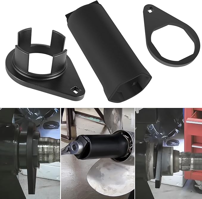 Danti Bravo 3 Tool Kit - 91-8053741 Bearing Carrier Nuts Tool & 91-805457T1 Propeller Prop Nut Socket Wrench & 91-805374 Blackhawk Drive Bearing Carrier Tool - for Mercury Bravo III Sterndrives
