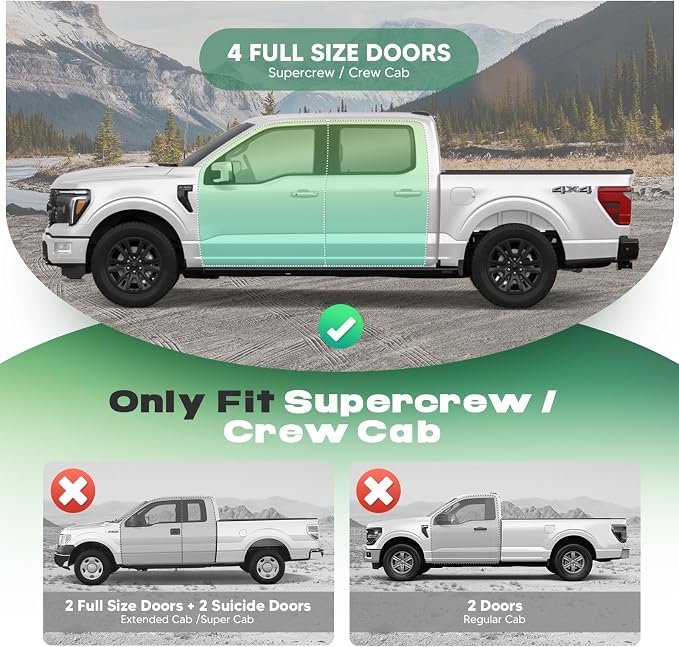 Autorder Under Seat Storage Box Organizer with 3 Detachable Dividers, Compatible with 2015-2026 Ford F150 SuperCrew Cab & Crew Cab, Fits 2017-2024 F250 F350 F450 F550 Super Duty Underseat Storage