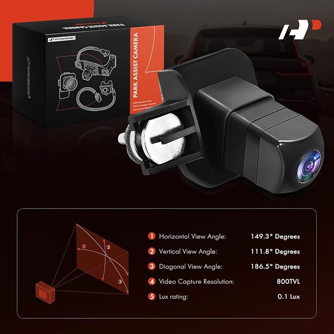 A-Premium Rear View Backup Camera Compatible with Toyota | Parking Camera for 2018 2019 C-HR CHR - Replace# 8679010010