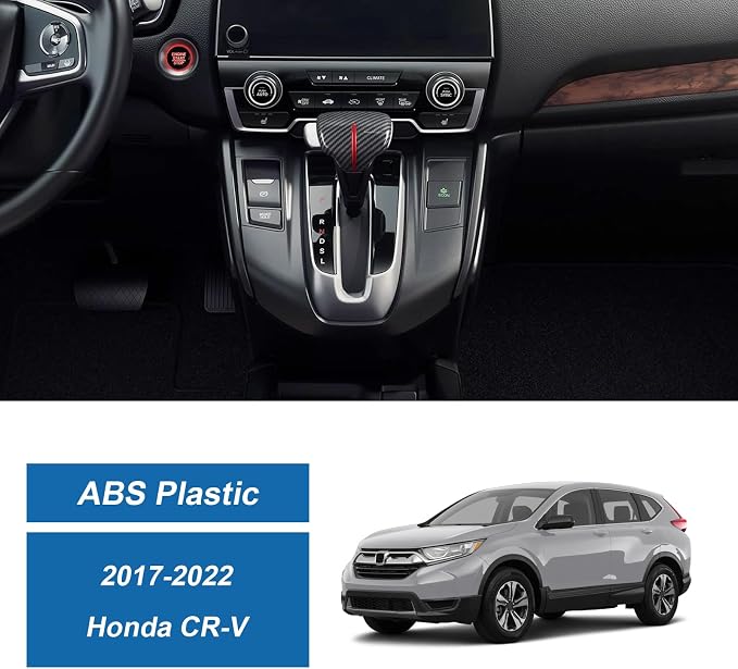 Carbon Fiber Gear Shift Knob Cover Compatible with 2017-2022 Honda CR-V CRV