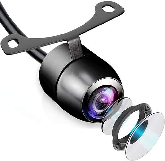 Pyle Universal Front and Rear Dash Camera - 580 x 540 Pixels Compact Mini Car Backup Camera with Night Vision, Waterproof IP-68, 170° Adjustable Viewing Angle, Reverse & Rearview Parking Assistance
