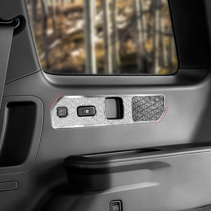YOUTOOCAR Stainless Steel Rear Trunk Speaker Trim Cover Compatible with Kia Telluride 2026 Accessories (Silver)