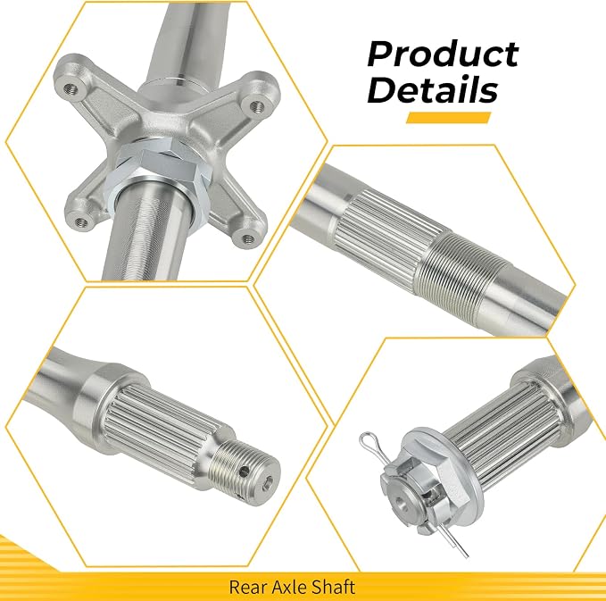 M MATI Rear Axle Shaft for Kawasaki KFX400 2003-2006 for Suzuki QuadSport 400 LT-Z400 2003-2008 64710-07G30 41068-S019 09141-20002 04111-4040A