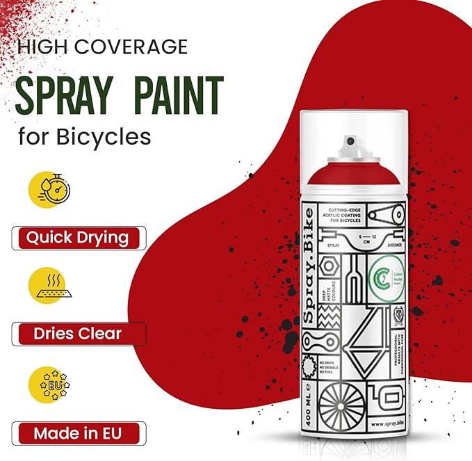 Spray.Bike Spray Paint | Designed Mainly for Bicycles | Multi-Use Acrylic Spray Paint for Metal, Plastic | High Coverage Bike Paint, 400ml, Excelsior