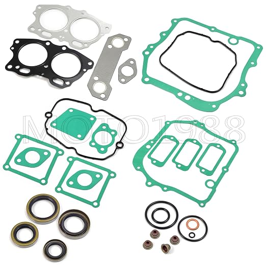 Piston & Ring Gasket Seal Top End Rebuild Kit STD Compatible with EZGO 4 Cycle Gas Golf Cart 350cc EH35C MCI Fuji Robin Engine 1996-2008