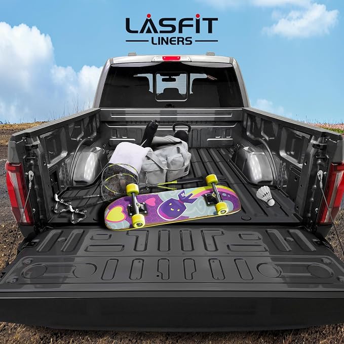 LASFIT 6.5ft Bed Mat for Ford F-150 2026 2025 2024 Truck Box All Weather Protector TPE Durable Easy Clean Bed Liner for F150-Not Fit for Drop in Bedlienr