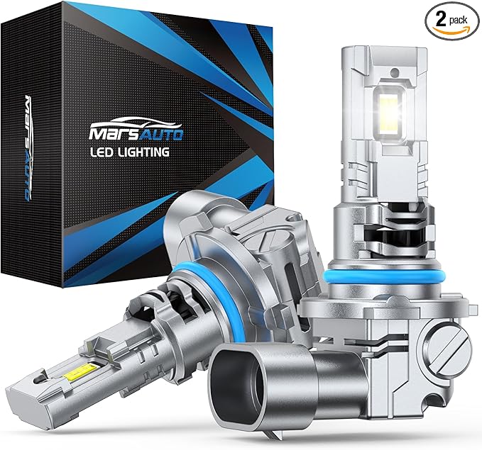 Marsauto HB3 Bulbs with 9005, 36,000LM, LED Canbus Ready, Super Bright Front Bulbs, 9005 Fog Light with Turbo Fan, Long Lifespan, Pack of 2