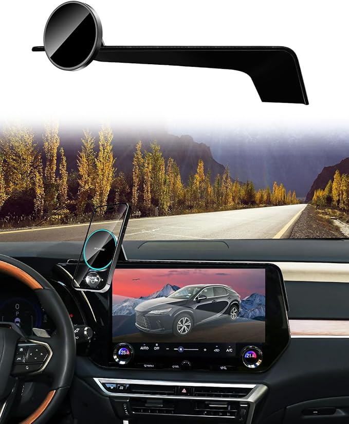 SKYLOTEC Phone Holder for Lexus RX350 RX350h RX450h+ RX500h 2023-2026 Accessories 14-Inch Screen, Magnetic Phone Mount for MagSafe, Magnets Fast Wireless Charger Holder(Not Fit 9.8-Inch)