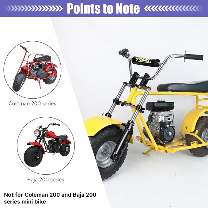 Mini Bike Front Fork Suspension Kit Replacement for Monster Mega Moto MMB80 MMB105 80cc 105cc Motovox MBX10 MBX11 Coleman CT100U Baja DB30 GMB100 TrailMaster Storm 200 Parts
