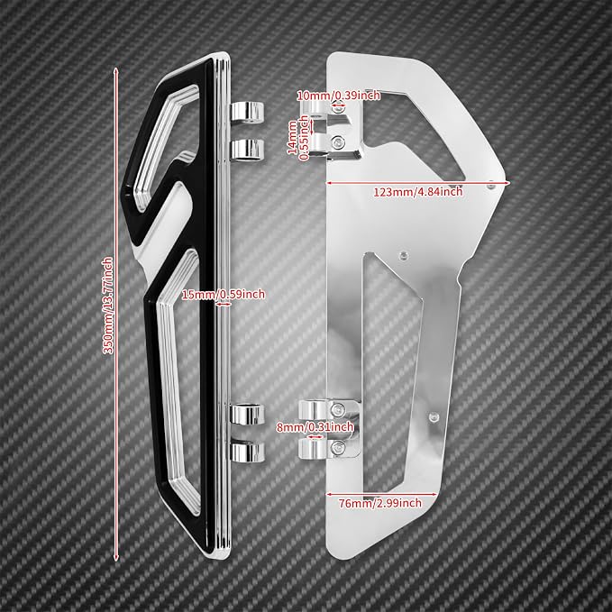 Driver Footboards Front Foot Pegs Pedal Fit For Harley FLD 2012–2016 Softail FL 1986–2017 CVO Road King Street Glide Electra Glide 1986–2025 Trike 2008–2025 Chrome