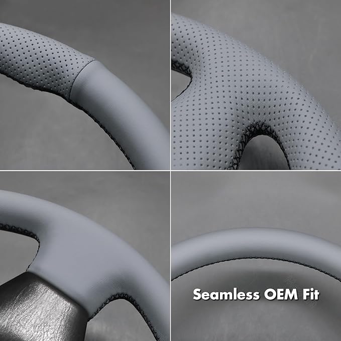 MEWANT Hand Stitch Steering Wheel Cover for Toyota RAV4 1998-2003 / Celica 1999-2006 / Corolla 2003-2008 / Matrix 2002-2008 / MR2 1999-2007 / Supra/Caldina, Custom Fit DIY Wrap Interior Accessories