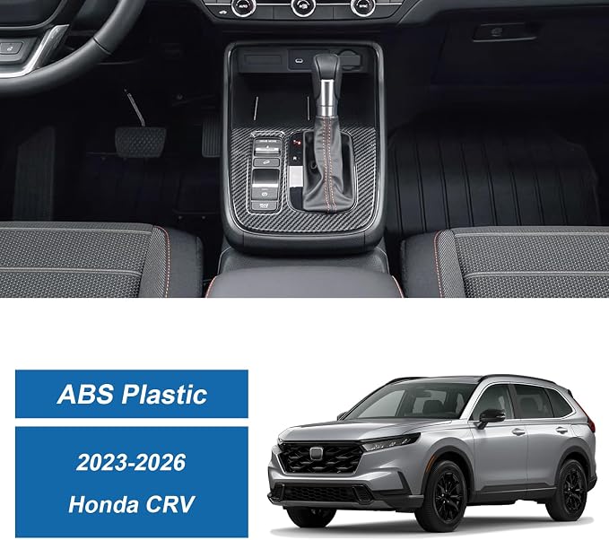 Carbon Fiber Gear Shift Panel Cover Compatible with 2023-2026 Honda CR-V CRV