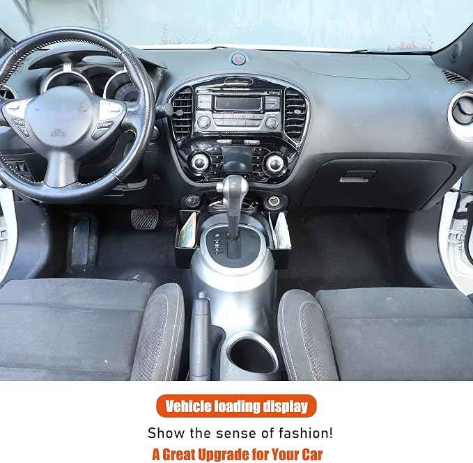 Lcojicep Gear Tray Center Console Gear Shift Storage Organizer Compatible with Nissan Juke and Nissan Infiniti ESQ 2011-2019 Car Interior Accessories, Gear Shift Console Side Tray