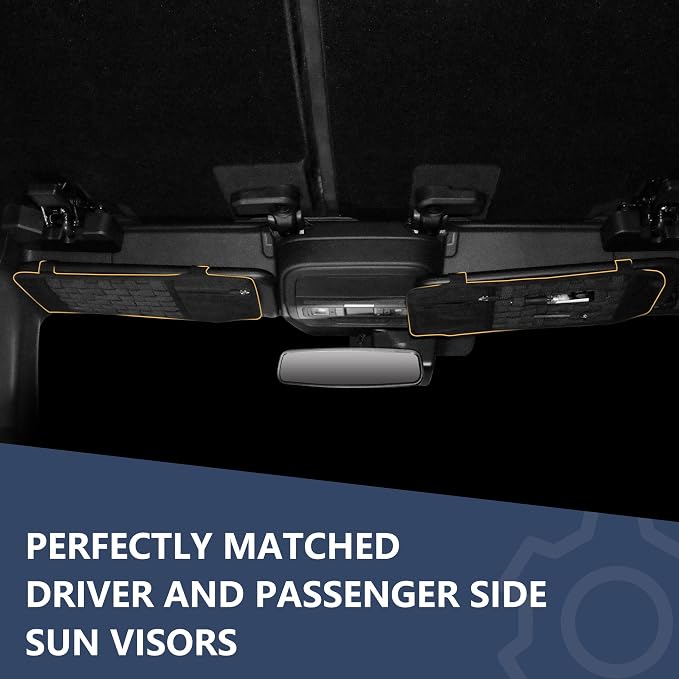 sukemichi Visor Organizer Sun Visor Molle Panel for Bronco, Tactical Sun Visor Organizer Molle Webbing For Ford Bronco Accessories 2021-2025 Visor Storage Holder Pouch,2 Pack,Fit Driver Passenger Side