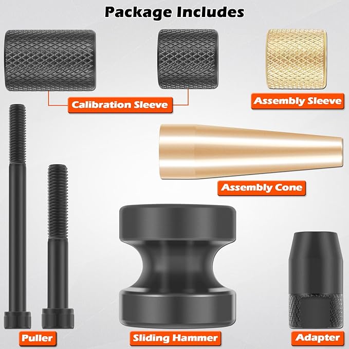 Injector Puller and Teflon Seal Installer Tools Set Fits for BMW N14 N18 N54 N63 Diesel Engines, Alternative to 130192, 130193, 130194 and 130195