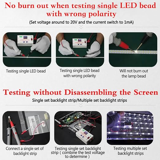 Multi Tester for LED TV Backlight ＆ Constant Current Board & All LED Repair | For LED Strips, Single LED Beads, COB Light Sources, Displays, Computers, Monitors, Vehicle LED Lights, Output 0-330V/0-150mA