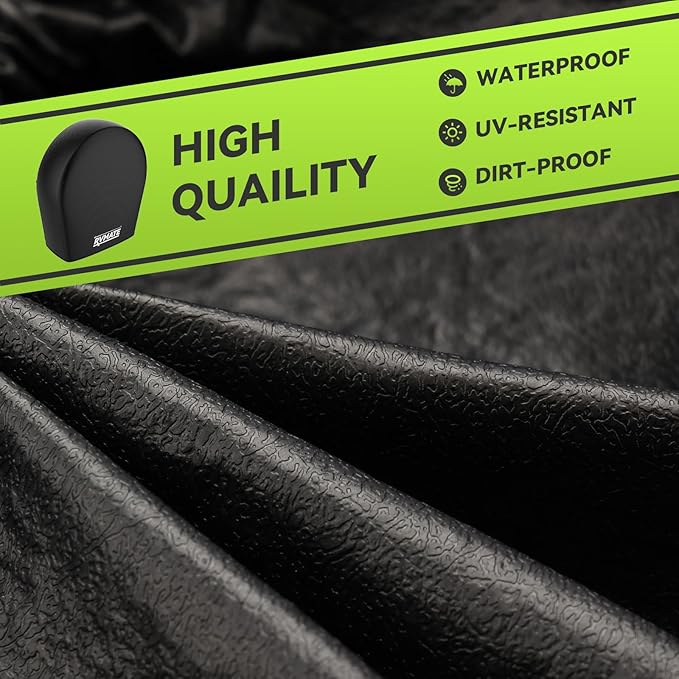 RVMATE RV Tire Covers, Wheel Cover (4 Pack) Fits 33"-35" Diameter Tires, Waterproof Anti-UV Black Tire Covers RV Accessories for Truck/Trailer/Car