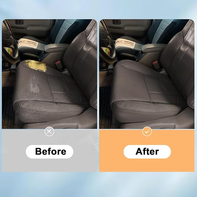 SecosAutoparts Driver & Passenger Side Bottom Microfiber Leather Seat Cover & Foam Cushion Compatible with Toyota 4Runner 1996 1997 1998 2000 2001 2002 Oak Tan