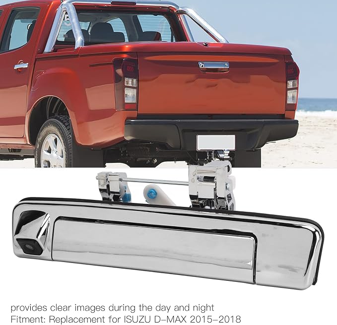 Aramox Backup Camera, Car Rear View Camera Trunk Handle Backup Reverse Camera IP67 Shockproof Replacement for Isuzu D? 2015?2018