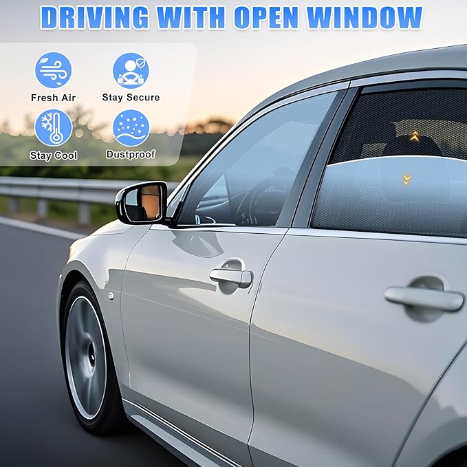 ZATOOTO Car Window Shades for Toyota RAV4 2019-2024, Car Window Cover Baby Sun Shades Sun Blocker Car Side Window Screens for Camping| UV Protection, Privacy, Ventilation, and Bug-Free Design