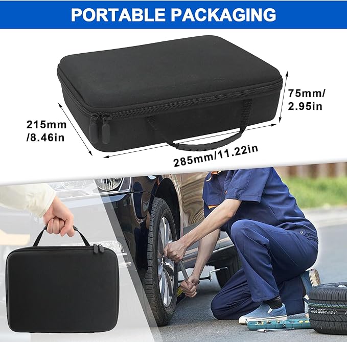 4PCS Lifting Jack Pads with Tire Repair Kit & Digital Tire Inflator Pump Air Compressor - Rubber Floor Jack Pucks Adapter Compatible with Ford Mustang Mach-E, Heavy Duty Car Tire Puncture Repair Tool