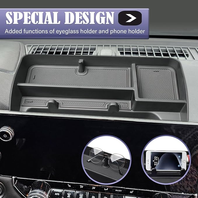 RUNROAD Tailgate Storage Dividers Compatible with 2023 2024 2025 2026 Chevy Colorado and GMC Canyon Accessories, Dashboard Storage Organizer for Colorado Canyon Storage Box