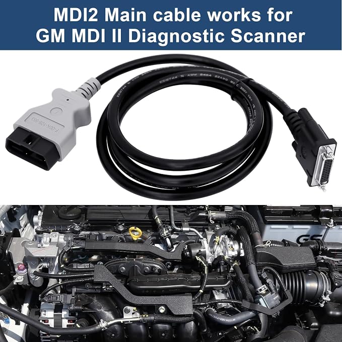 OBDii Diagnostic Tool OBD2 Diagnostic Tool F-00K-108-663 for Mdi2 Multiple Diagnostic Cable,Replace F-00K-108-663 EL-52100-1 1699200142 Cable for MDI II EL-52100 for GM Diagnotic Scanner-16 Pin