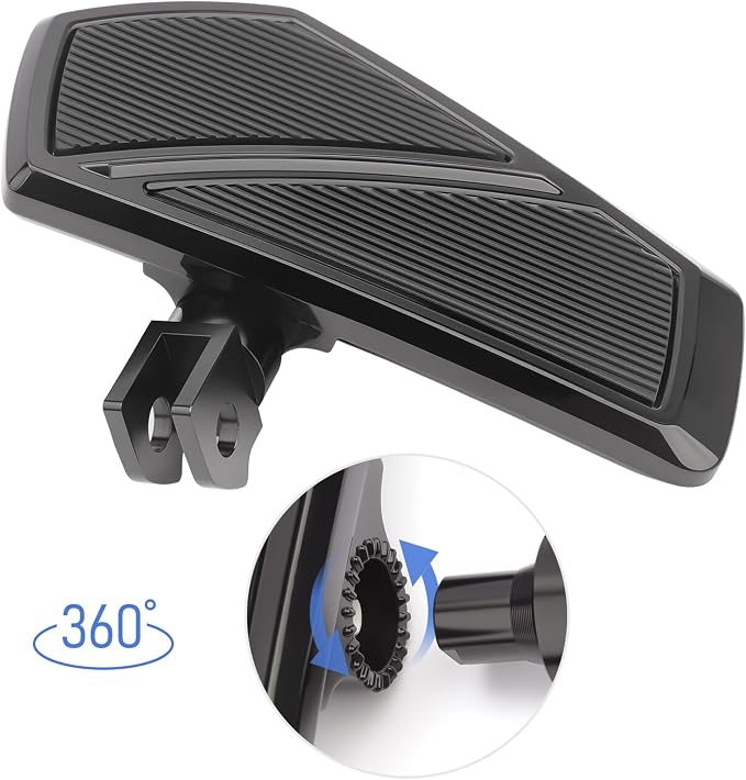 Front Footpegs Rider Floorboards Compatible with Kawasaki Vulcan S 650 Accessories 2015-2025 Anti-Slip Wide Motorcycle Highway Pegs (Black)