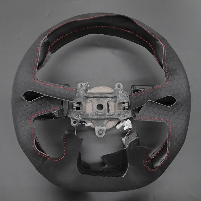 MEWANT Steering Wheel Covers for Dodge Ram 1500 TRX 2021-2024 Hand-Stitched Steering Wheel Wrap