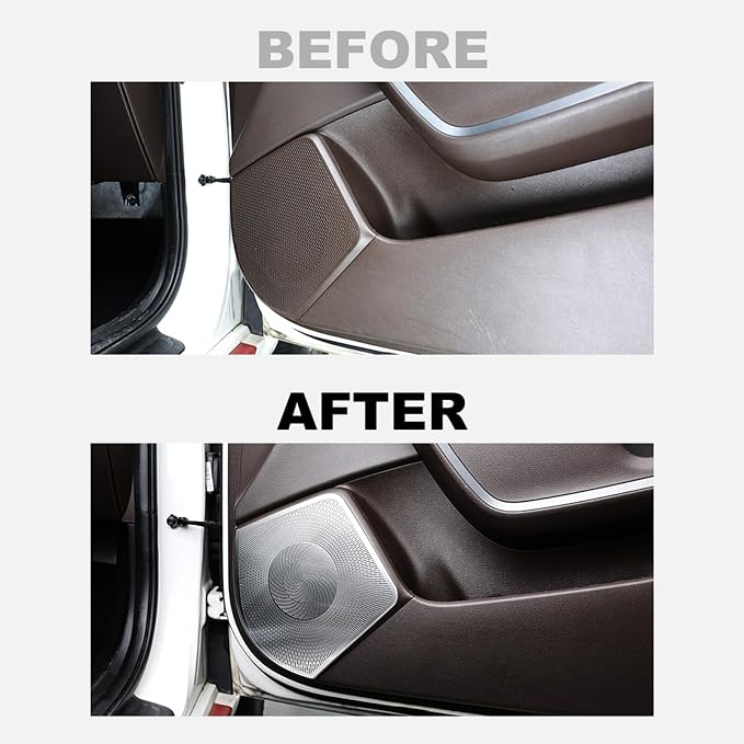 Stainless Steel Door Speaker Decoration Covers Trim Compatible with KIA Soul 2020-2025 Accessories (Silver)