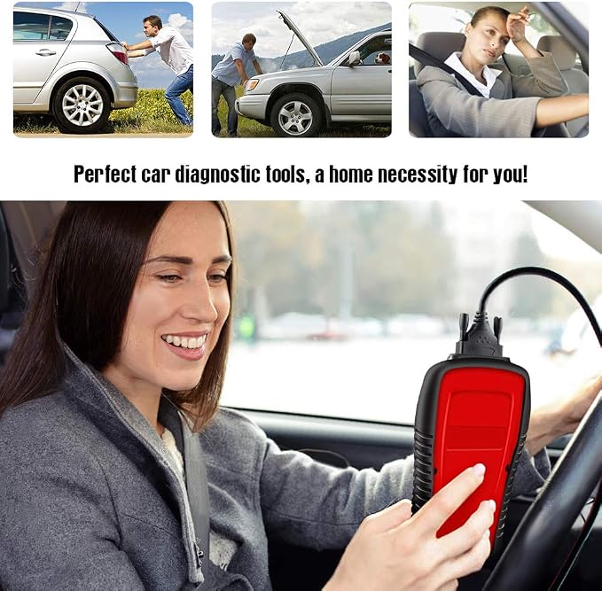 KONNWEI KW808 Auto OBDII Code Reader 2.8"Large Screen OBD2 Scanner with Full Diagnostic Scan Tool Functions Check Car Engine Light Fault Code Analyzer for All 1996 and Newer Cars with OBD II Protocol