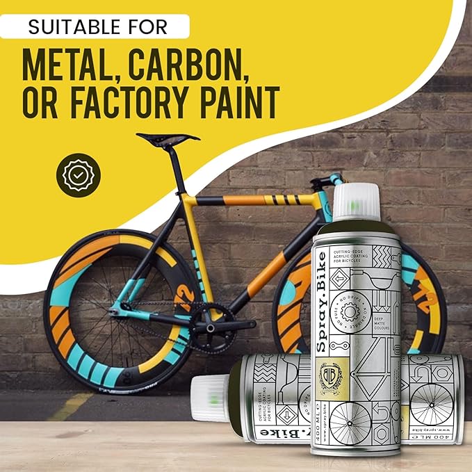 Spray.Bike Spray Paint | Designed Mainly for Bicycles | Multi-Use Acrylic Spray Paint for Metal, Plastic | High Coverage Bike Paint, 400ml, Moorland