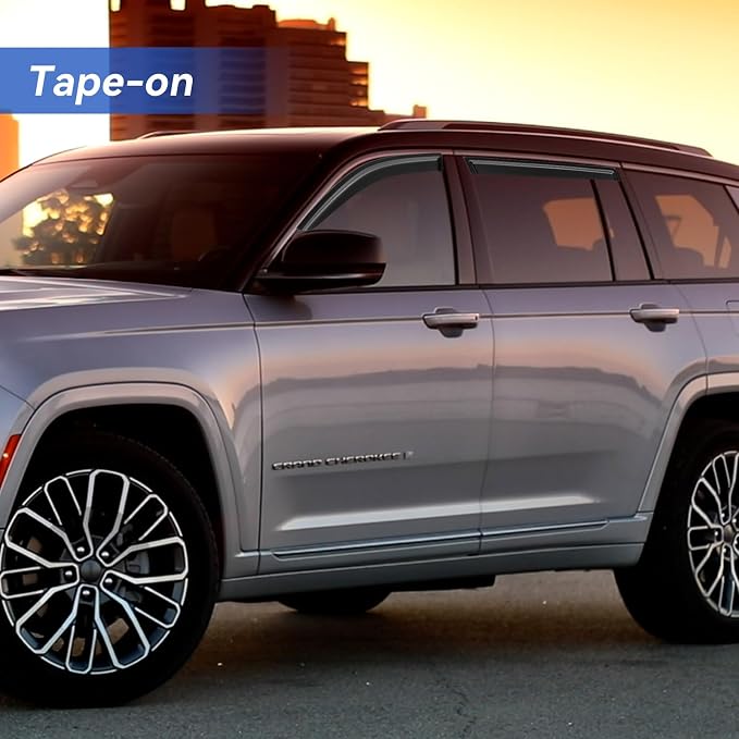 Window Visors Rain Guards for 2014-2023 Jeep Cherokee, Out-Channel Window Vent Wind Deflectors Visors Shades for 14-23 Cherokee KL