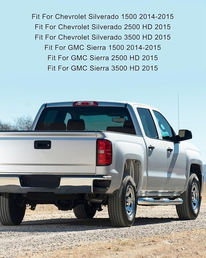 Backup Camera Tailgate Handle with Keyhole Fit for Chevrolet Chevy Silverado GMC Sierra 2014-2015 Replace 23128692, Rear View Camera Liftgate Latch Door Handle with Harness Black