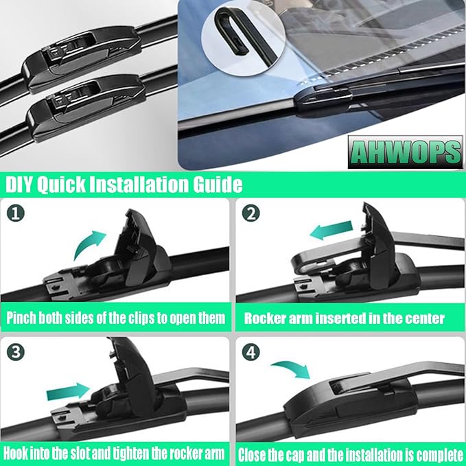 3 Wiper Front and Rear Wiper Blades for 2018-2023 Chevy Equinox, OE Original Style (24″/18″ Front/13″ Rear) For My Car