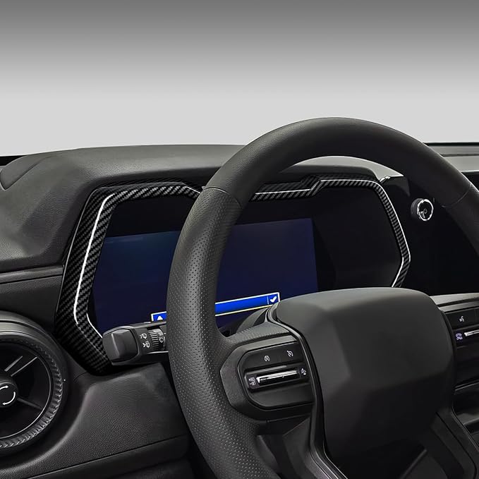 Car ABS Center Console Dashboard Panel Trim Cover for 2023 2024 2025 2026 Chevy Colorado Carbon Fiber Interior Accessories