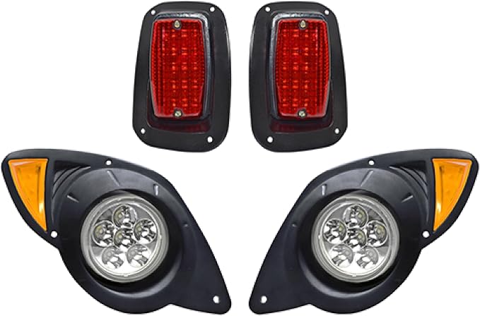 Red Hawk LGT-451L Light Kit Compatible With/Replacement For Yamaha Drive2 12 Volt Golf Carts