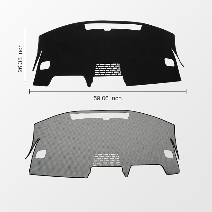 KUST Black Dash Cover for Honda Prologue 2024-2026 (Without HUD) Polyester Dashboard Cover Left Hand Drving Dash Carpet Non-Slip Dash Protector Interior Accessories for Prologue Custom Fit Dash Mat