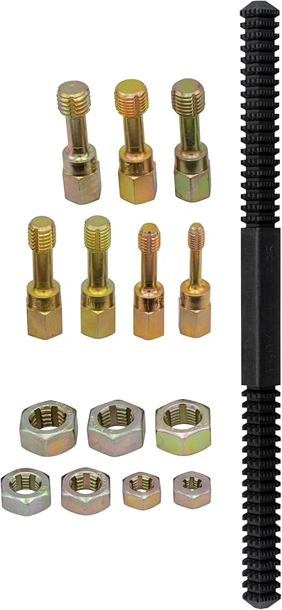 Lang Tools 2584 15-Piece Metric Thread Restorer Set, Black , Gray