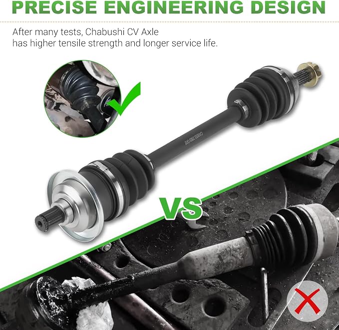Rear CV Axle & Wheel Bearing Kit with Seals for Arctic Cat 400 500 2003 2004, Left/Right FIS Drive Shaft Assembly for Farm & Trail, Replace 0402-907, 0502-544, 1502-442