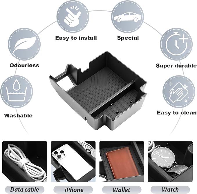 SKTU 2025 2026 RDX Center Console Organizer for 2025 2026 Acur a RDX (Base/Technology/A-Spec/Advance/A-Spec Advance) Console Tray Acur a RDX 2025 2026 Accessories ABS Durable Console Organizer