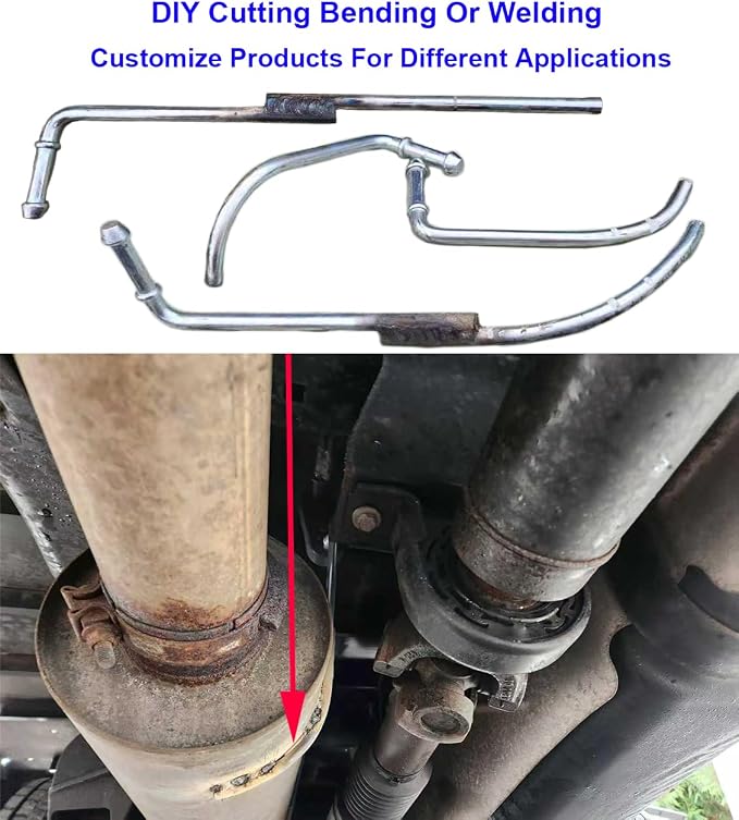 16PCS Rubber Exhaust Hanger Rod Set Heavy Duty 3/8"(10MM) Rod 90°7.6" Long + Straight 10" Long Muffler Hanger Mild Steel Zinc Coated 2 Hole 4 Hole Insulator Mount Car Automotive Replacement