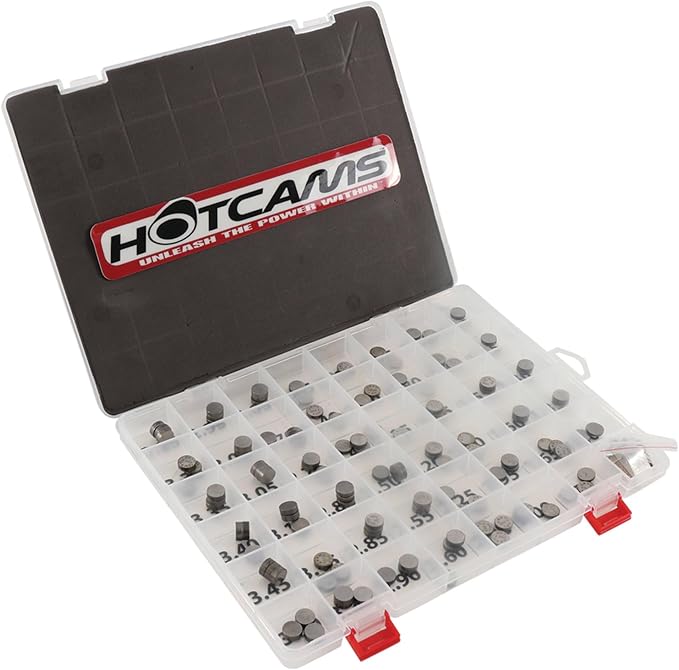 Hot Cams HCSHIM02 Complete Shim Kit Compatible with/Replacement for Arctic Cat ATV DVX 400 /Honda CRF 450R CRF450X TRX 450ER TRX 450R /Kawasaki KFX 400 KFX 450R KLX 450R KX 450F/Suzuki