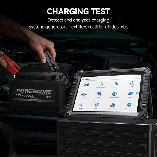 iCarsoft BT900 Wireless BT Battery Test Clip, 100-2000 CCA Load 9V-30V Car Battery Tester Clip with Battery Test/Cranking Test/Charging Test for Car Truck Motorcycle ATV SUV Boat Yacht