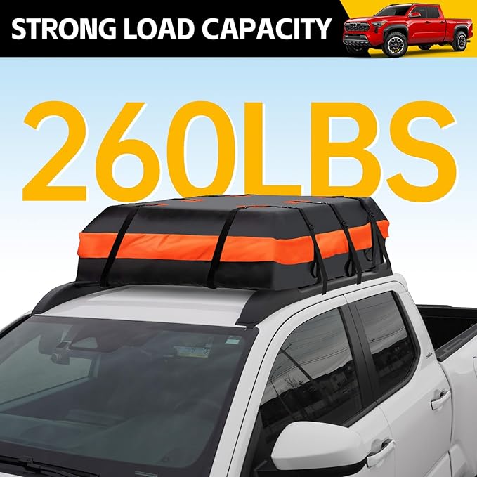 260lbs Heavy Duty Roof Rack Cross Bars Fit for 2024 2025 Toyota Tacoma Double Cab 4 Door, Aluminum Roof Rails Crossbar Cargo Carrier Pickup Accessories