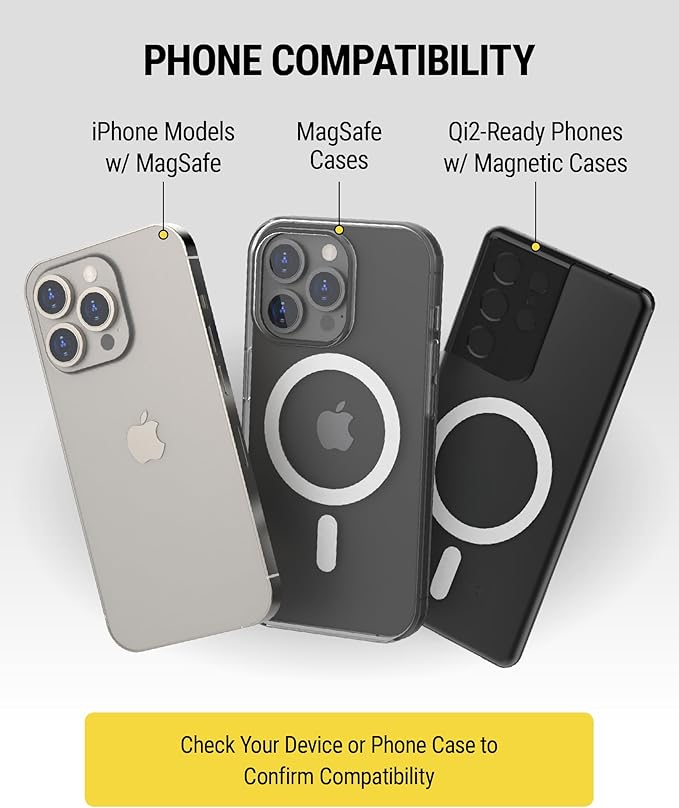 Scosche MPQMD-SP MagicMount Charge Pro Qi2 Fast Wireless Charging MagSafe Car Mount Charger, 15W Magnetic Cell Phone Holder for Car Dashboard Compatible with iPhone 16/15/14/13/12 Pro Max Plus, S25