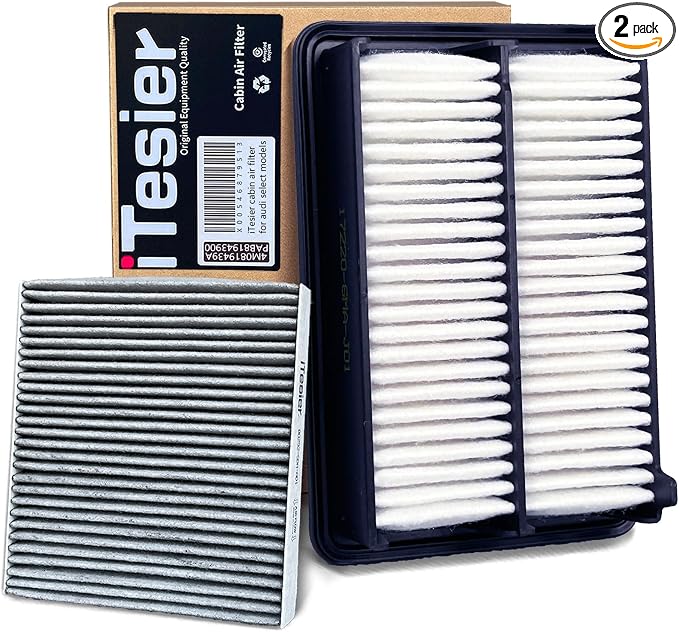 Engine Cabin Air Filter Kit for CRV Hybrid (2023-2026), Accord Hybrid (2023-2026), Civic Hybrid (2025-2026), Replaces 17220-6MA-J01, 80292-TF0-G01 (Only for 2.0L Hybrid)