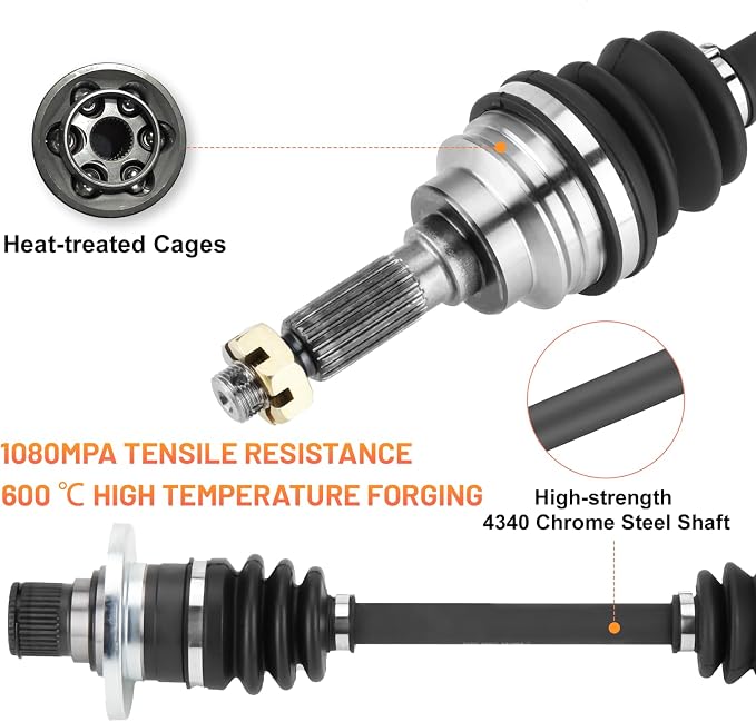Rear Left/Right CV Axle Shaft with Bearings for Suzuki King Quad（4x4）450 500 700 750 2007-2022, CV Axle Drive Shaft with Bearing Assembly for 64901-31G10, 64901-31G11-1 PCS