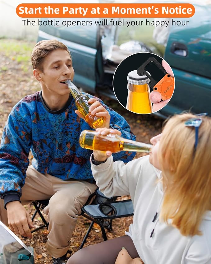 ExtreLife Keychain, Works with Apple Find My, Bottle Opener, Carabiner Car Key Chains with Gps Tracker